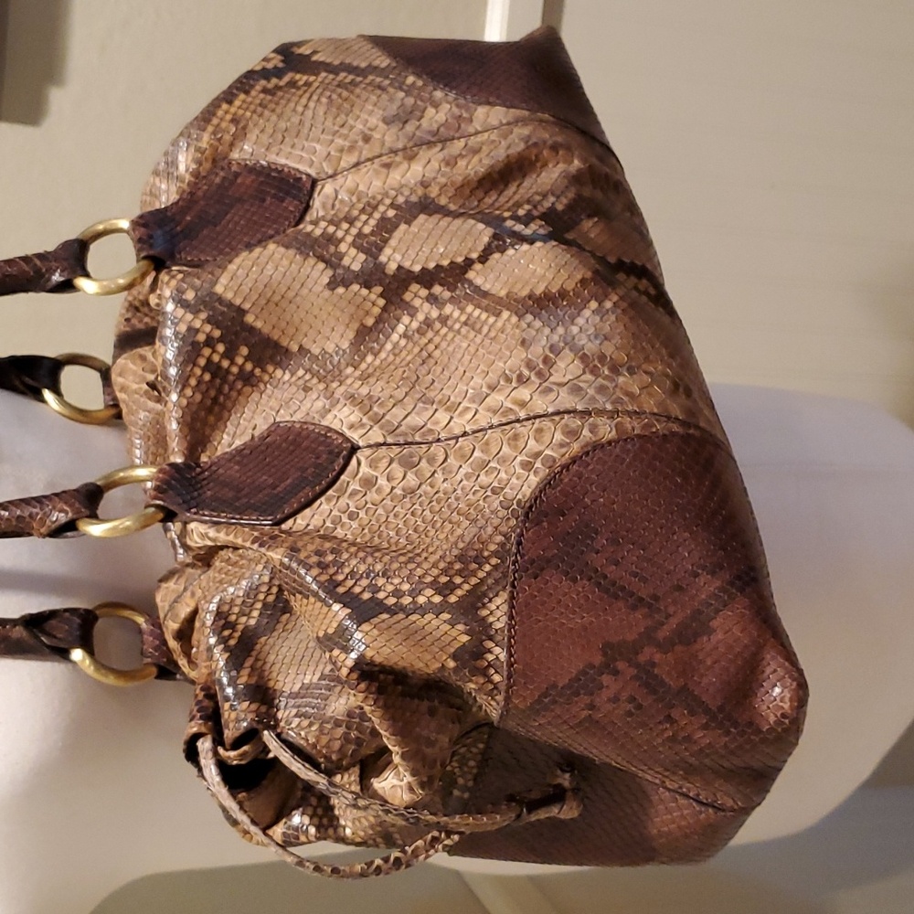 Mauro Governa real snakeskin shoulder bag - Picture 2 of 15